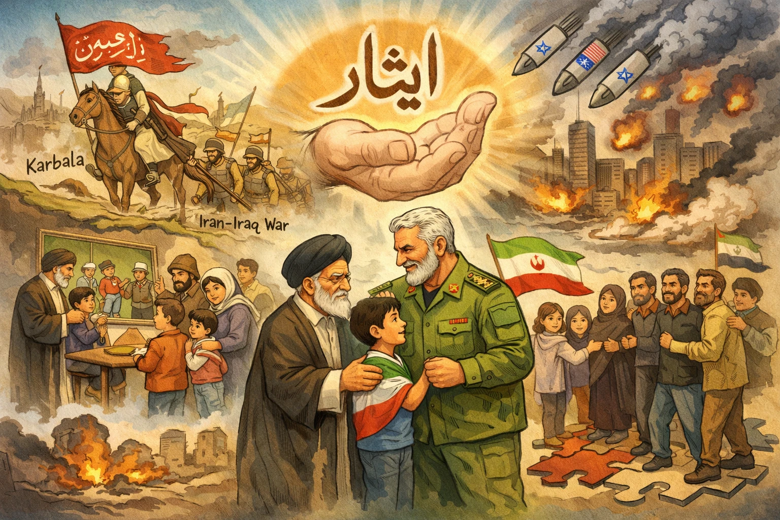 Where leaders embody sacrifice, a shared consciousness rises—transforming personal devotion into collective strength. (The caricature was created by AI).